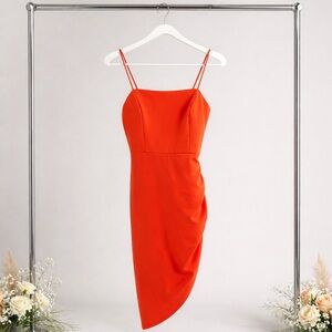 Gianni Bini Asymmetrical Orange Dress